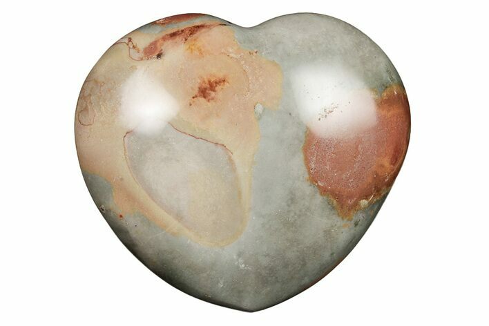 Wide, Polychrome Jasper Heart - Madagascar #205397